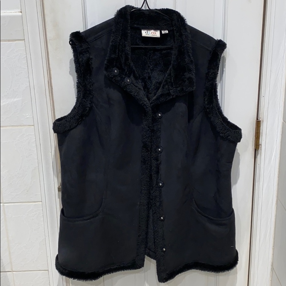 Faux Suede & faux fur lined vest! Comfy & Cozy!!